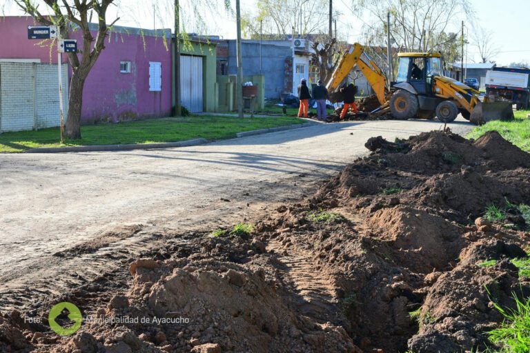 Obra finalizada de red de cloacas en barrios Villa Aurora y La Terminal