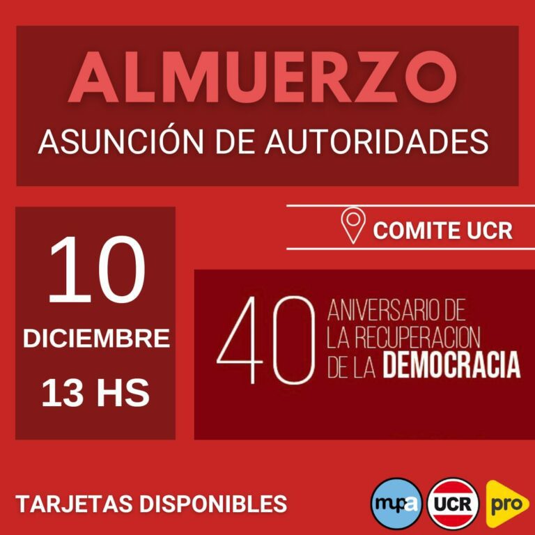 El domingo 10 la Coalición realiza un almuerzo