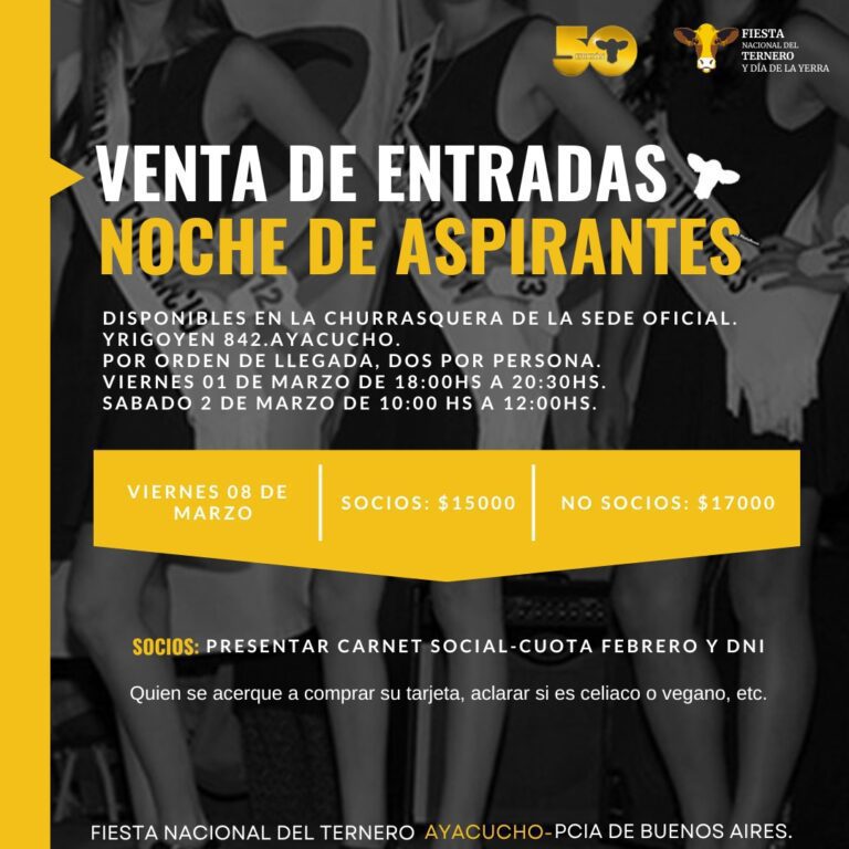 Se venden las entradas para la Noche de Aspirantes