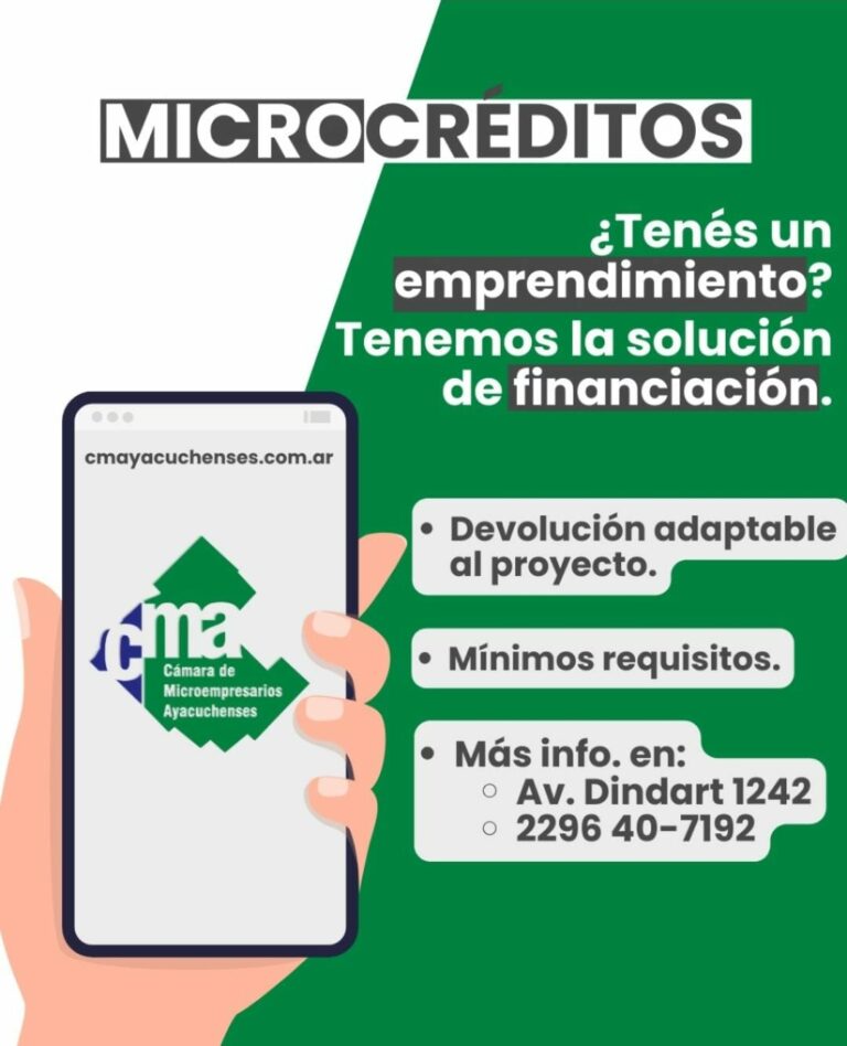 Créditos que ofrece la Cámara de Microempresarios