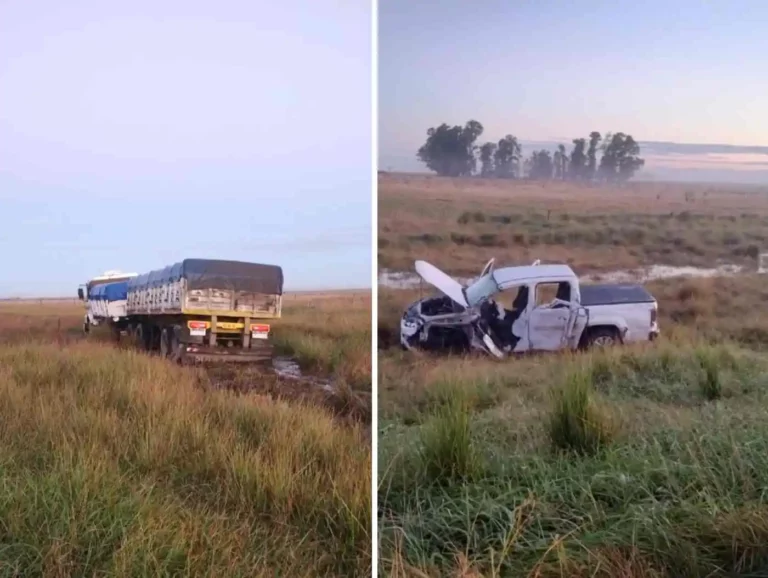 Accidente en Ruta Nacional 3: chocaron un camión y una camioneta