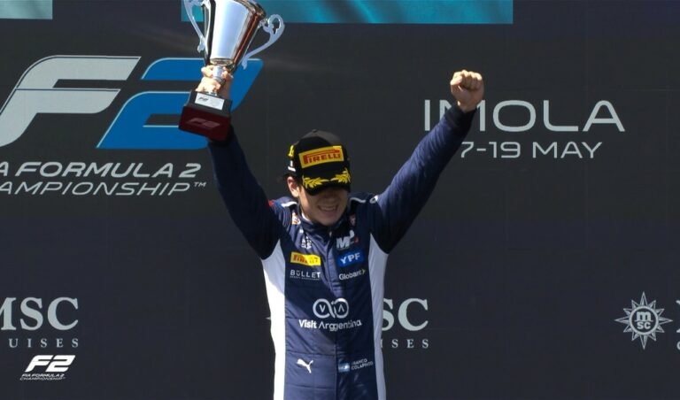 Con una maniobra top, Colapinto ganó el Sprint de la Fórmula 2 en la última vuelta