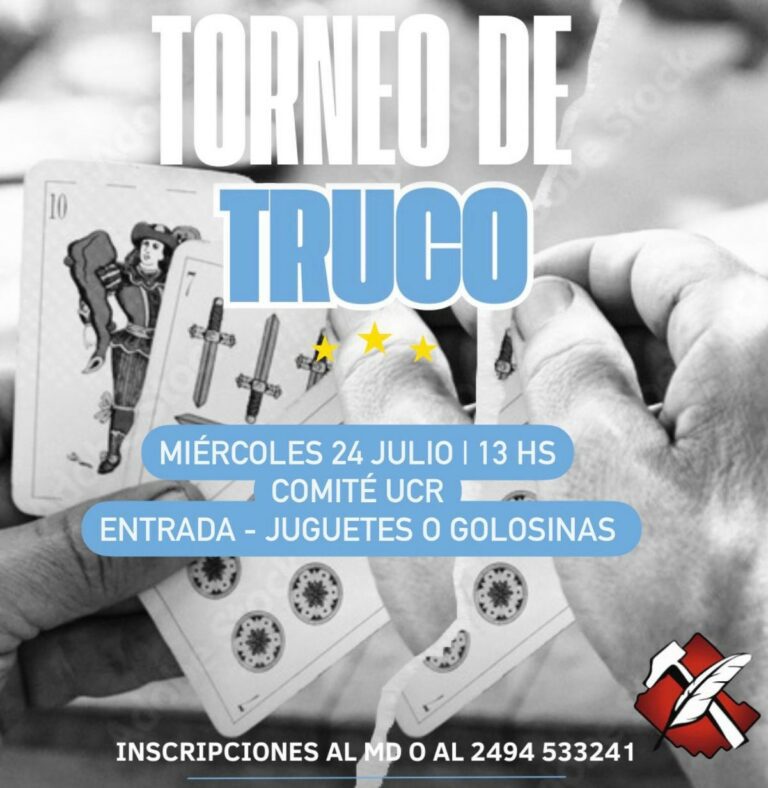 Comité UCR: Llega un torneo de Truco de la mano de la Juventud Radical