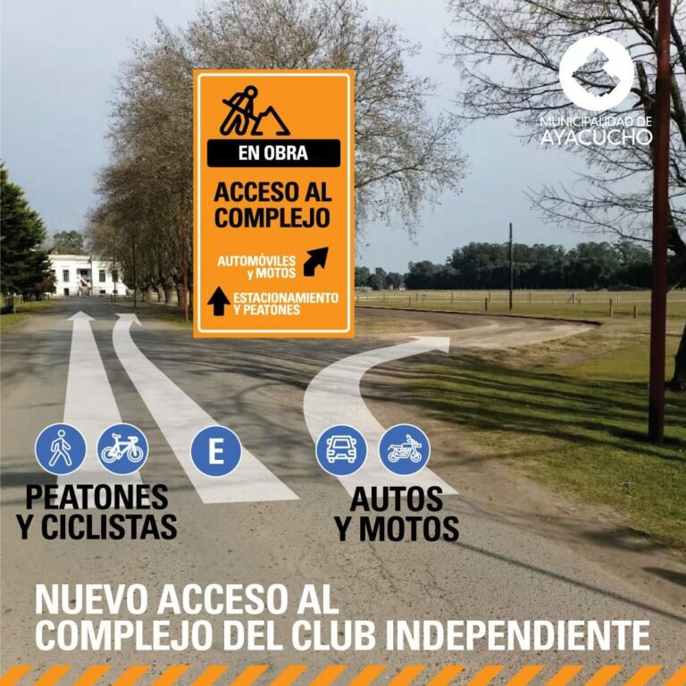 Nuevo acceso al Complejo del club Independiente