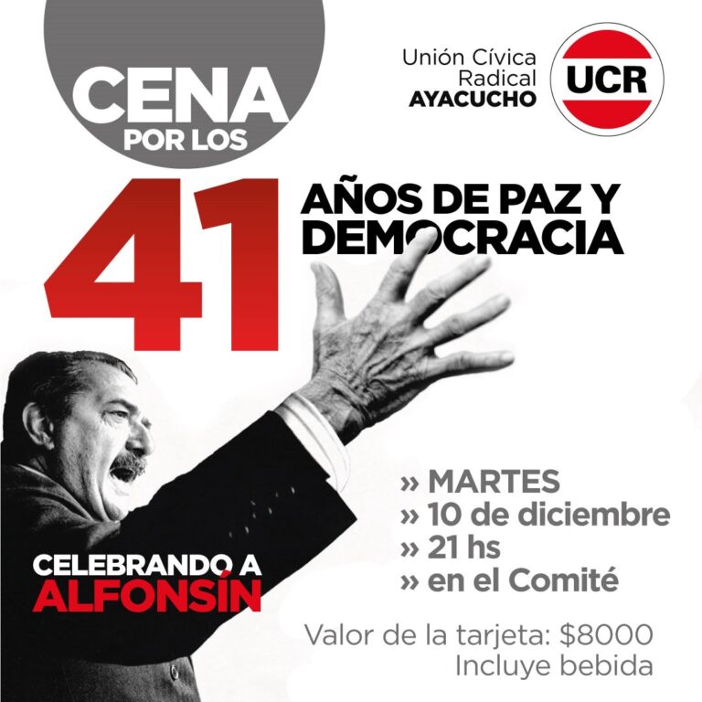 Martes 10: Se realiza la cena en el comité Radical