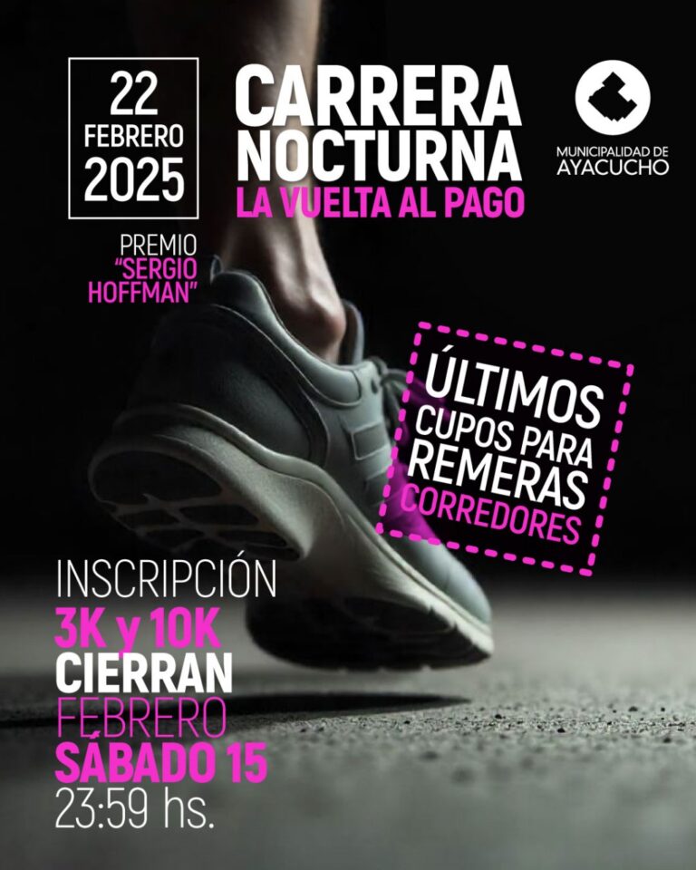 Ultimos días para la inscripción de la Carrera Nocturna