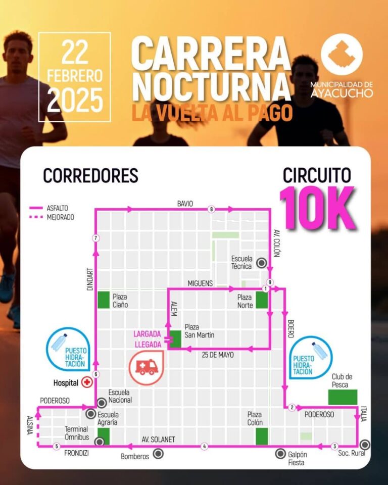 Circuitos de la carrera nocturna de hoy, edición 2025