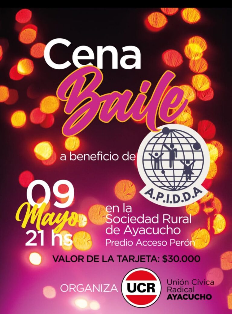 Organiza UCR: Cena-baile solidaria a beneficio de APPIDA