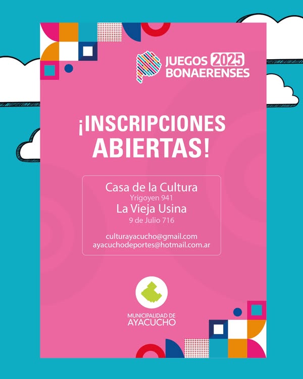 Inscripciones abiertas para los Juegos Bonaerenses