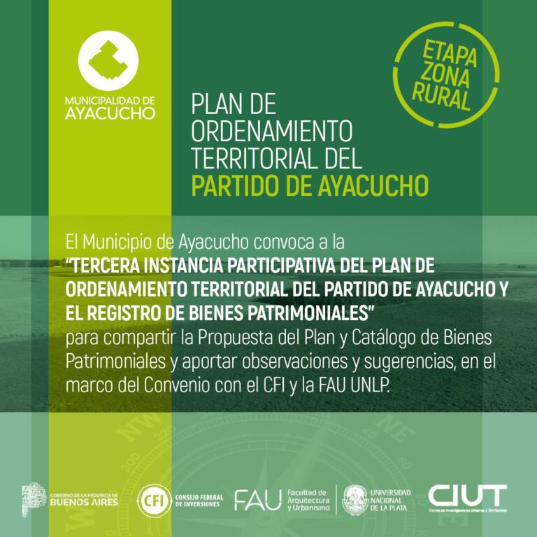 Convocan a participar del Plan de Ordenamiento Territorial