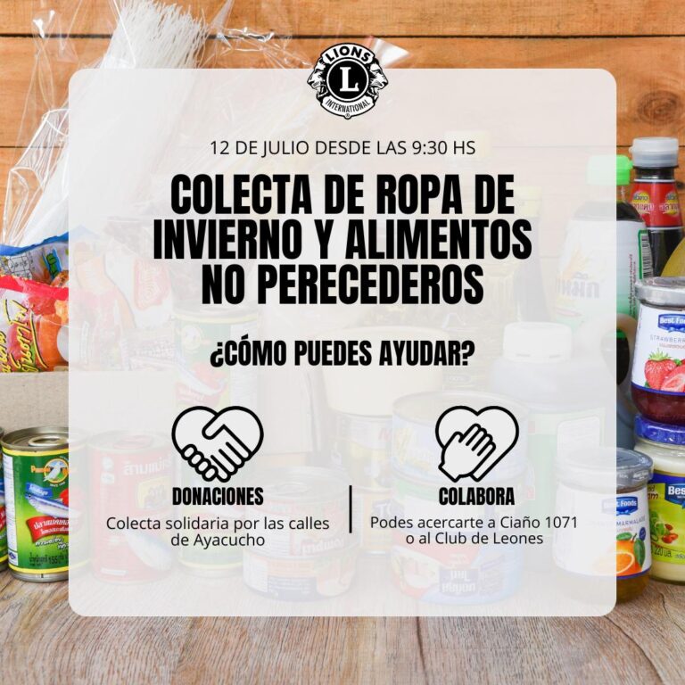 Leo y Leones: Colecta solidaria en la ciudad