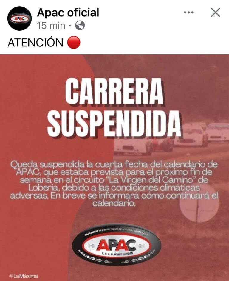 APAC: Se suspende la fecha de Lobería prevista para este fin de semana