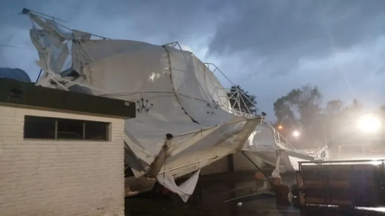 Tormentas con mucho viento en la provincia de Buenos Aires: destrozos en Olavarría