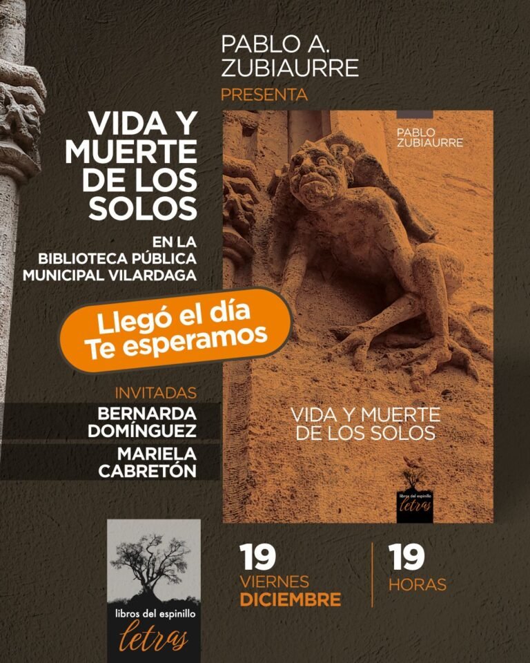 Pablo Zubiaurre presenta su libro «Vida y muerte de los solos»