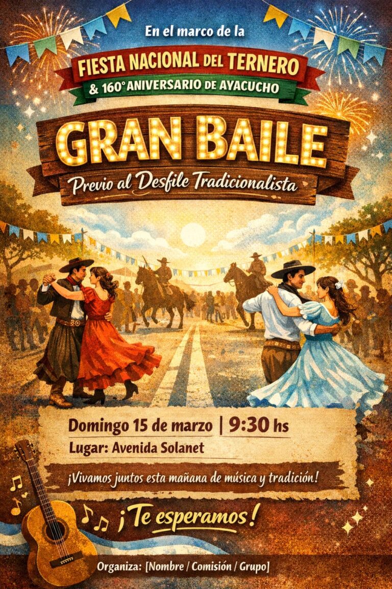 Se prepara un Gran Baile, previo al Desfile de avenida Solanet