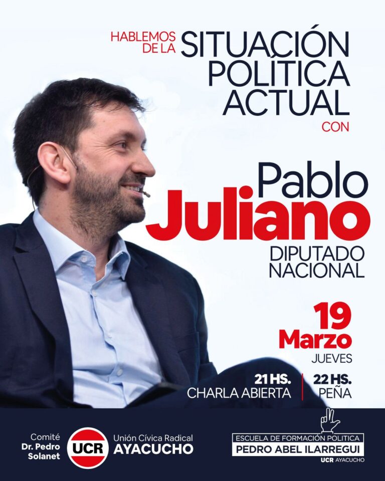 El Diputado Pablo Juliano disertará en la UCR